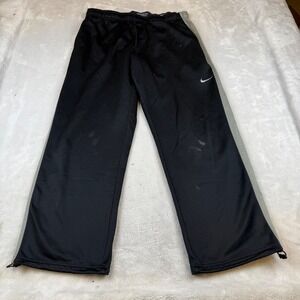 Nike Therma-FIT Mens XXL Black Grey Stripe Track Pants 378431-015